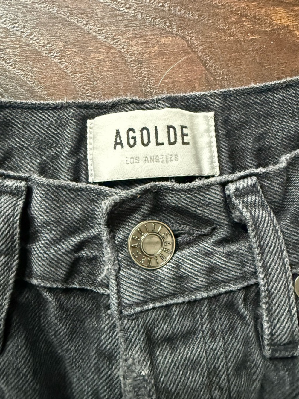 Agolde high-Rise 90s crop Distressed Black Women’s Jeans - Picture 2 of 12